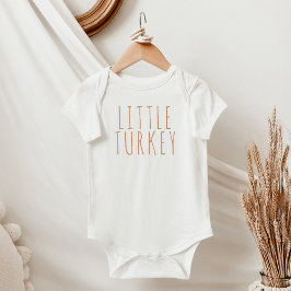 Body Para Bebé Boho Terracotta Minimal Little Turkey Thankending