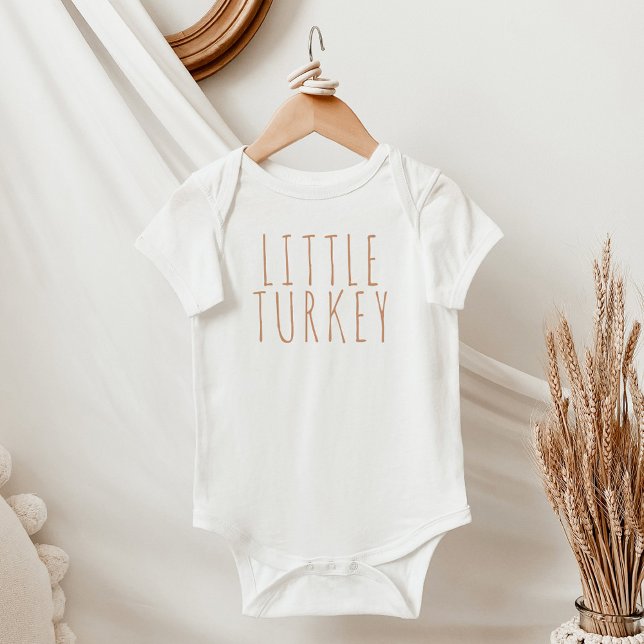 Body Para Bebé Boho Terracotta Minimal Little Turkey Thankending (Subido por el creador)