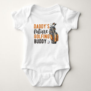 Body Para Bebé Bolsa de golf de Watercolor Daddy's Future Golfing