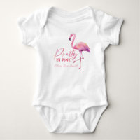 Bonito en traje de Baby Shower Flamingo rosa