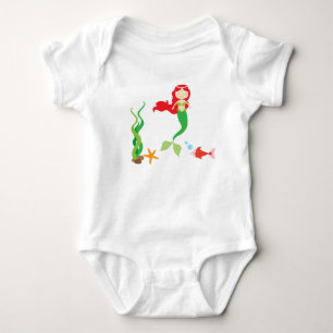 Body Para Bebé Bonito Sirena y pez Bebé Bodysuit Tutu