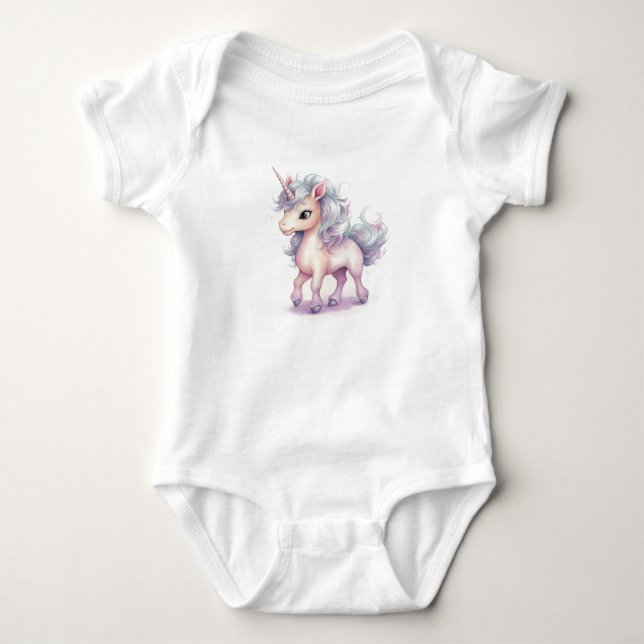 Body Para Bebé Bonito unicornio, regalo Chica (Anverso)