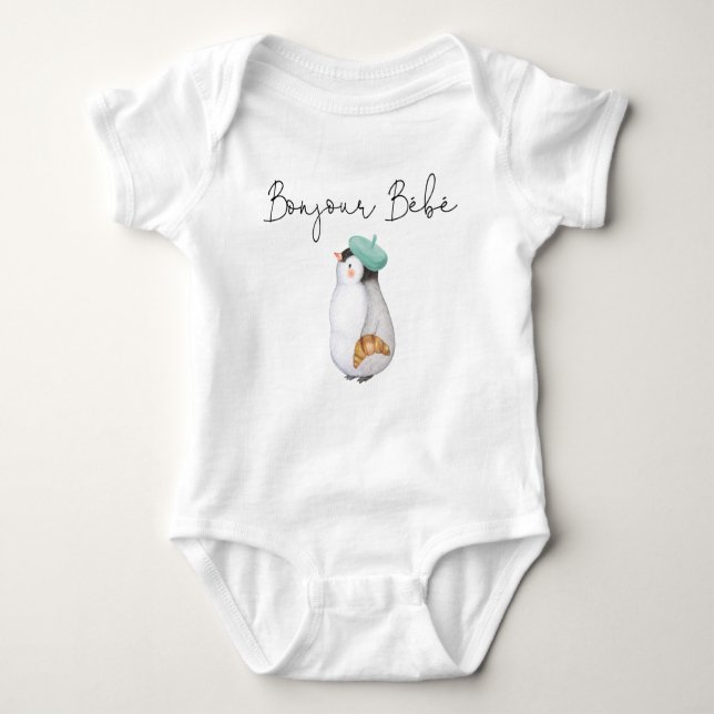 Body Para Bebé Bonjour Bebe Paris Baby Bodysuit Francesa (Anverso)