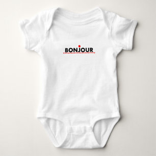 Body Para Bebé Bonjour, buenos días en francés, divertida idea 