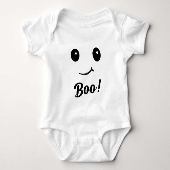 Body Para Bebé ¡Boo! Cómodo disfraz de fantasma para bebés (Anverso)