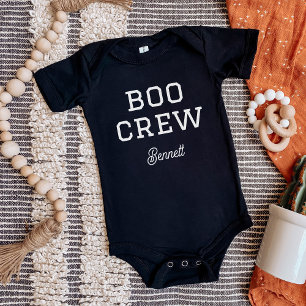 Body Para Bebé Boo Crew Halloween Monogramado