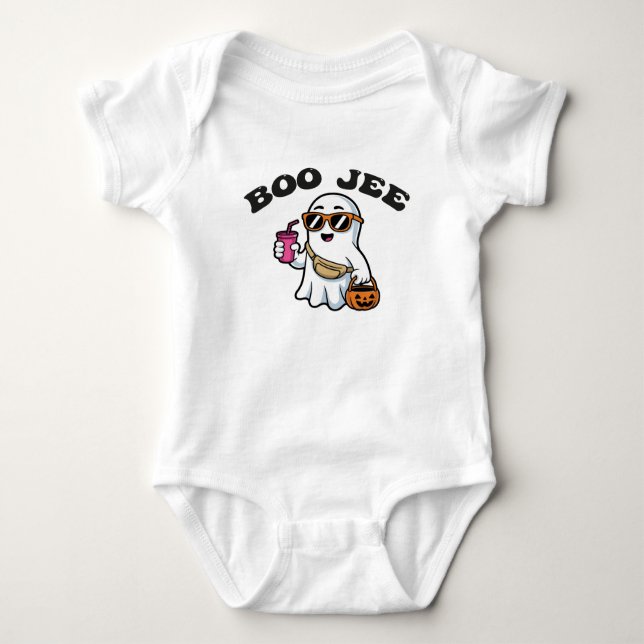Body Para Bebé BOO-JEE Ghost – Funny Boujee Halloween Design (Anverso)
