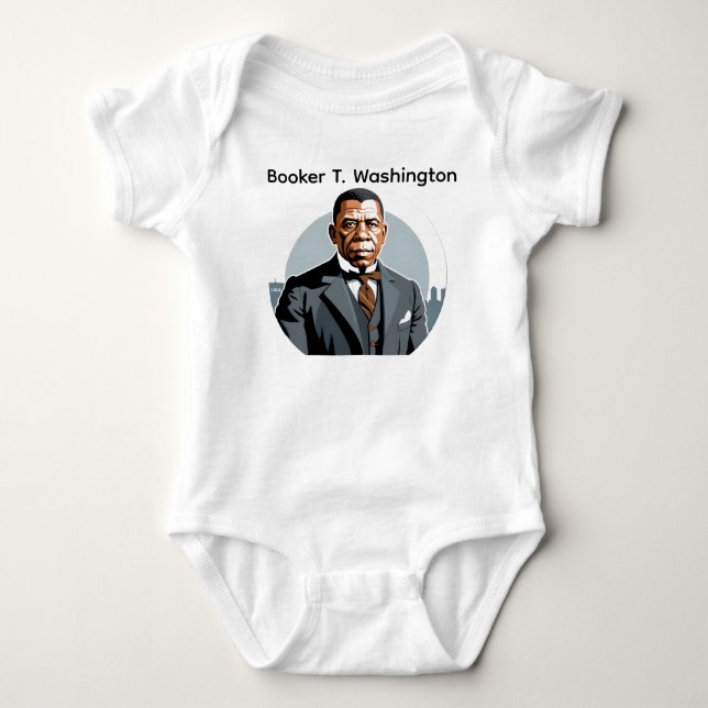 Body Para Bebé Booker T. Washington - Historia Negra  (Anverso)