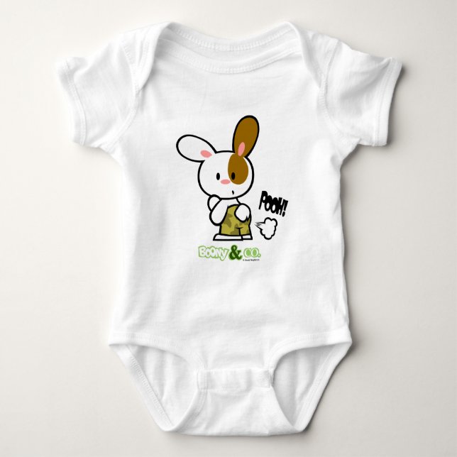 Body Para Bebé Boony & Co. Boony Pooh White Infrieper (Anverso)