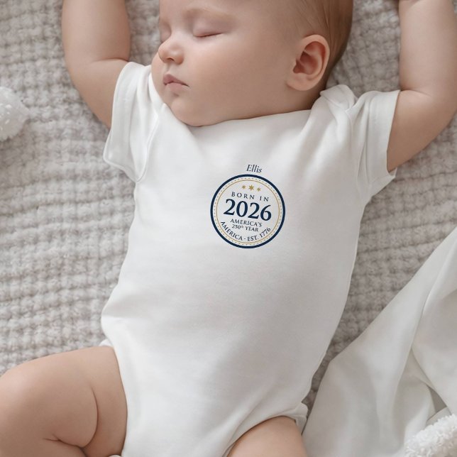 Body Para Bebé Born in 2026 America 250th Anniversary (Subido por el creador)