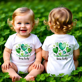 Body Para Bebé Born Lucky for Clover-Covered Cuties