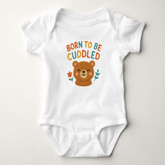 Body Para Bebé Born to Be Cuddled 🐘💪✨ (Anverso)