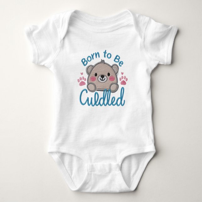 Body Para Bebé Born to Be Cuddled 🐘💪✨ (Anverso)