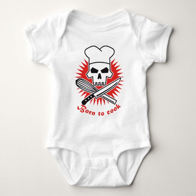 Body Para Bebé born to cook (Anverso)