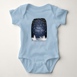 Body Para Bebé Bosque nevado de fantasía de cuento de hadas en in