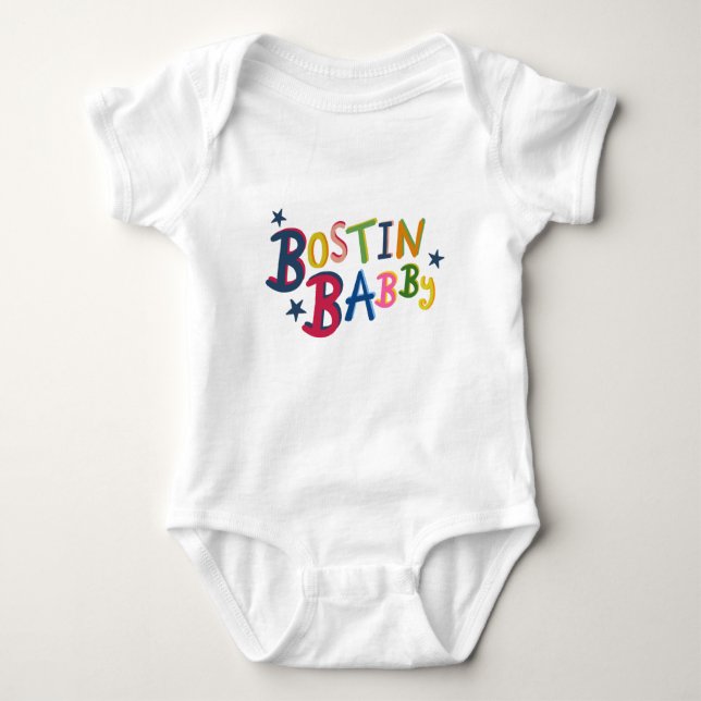 Body Para Bebé BOSTIN BABBY Black Country Words Baby Bodysuit (Anverso)