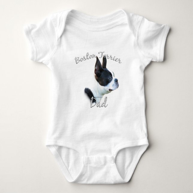 Body Para Bebé Boston Terrier Dad 2 (Anverso)