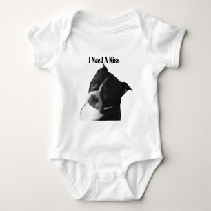 Body Para Bebé Boston Terrier:  Necesito un beso