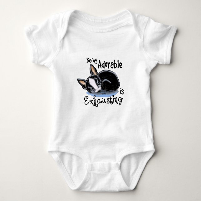 Body Para Bebé Boston Terrier Ser Adorable (Anverso)