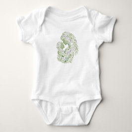 Body Para Bebé Botanical Mother and Child Silhouette Art