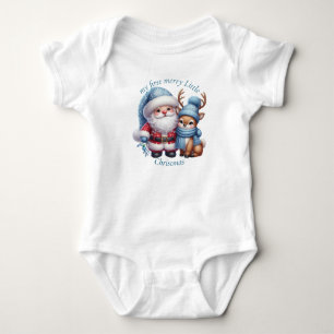 Body Para Bebé Botánico Acuarela de Navidad Elegante