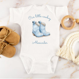 Body Para Bebé Botas Azules Personalizadas para Niño Pequeño Vaqu