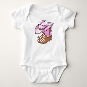 Body Para Bebé Botas y gorra de la vaquera