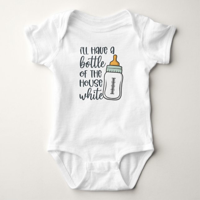 Body Para Bebé Botella De La Casa Blanca (Anverso)