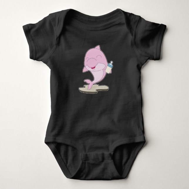 Body Para Bebé Botella Dolphin Baby Leche (Anverso)