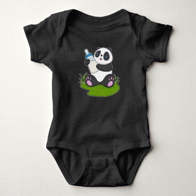 Body Para Bebé Botella Panda Baby Leche (Anverso)