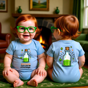 Body Para Bebé Botella Pequeña Personalizable de Magia Irlandesa