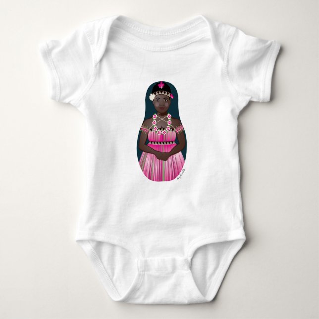 Body Para Bebé Bougainvillean Matryoshka Baby Bodysuit (Anverso)