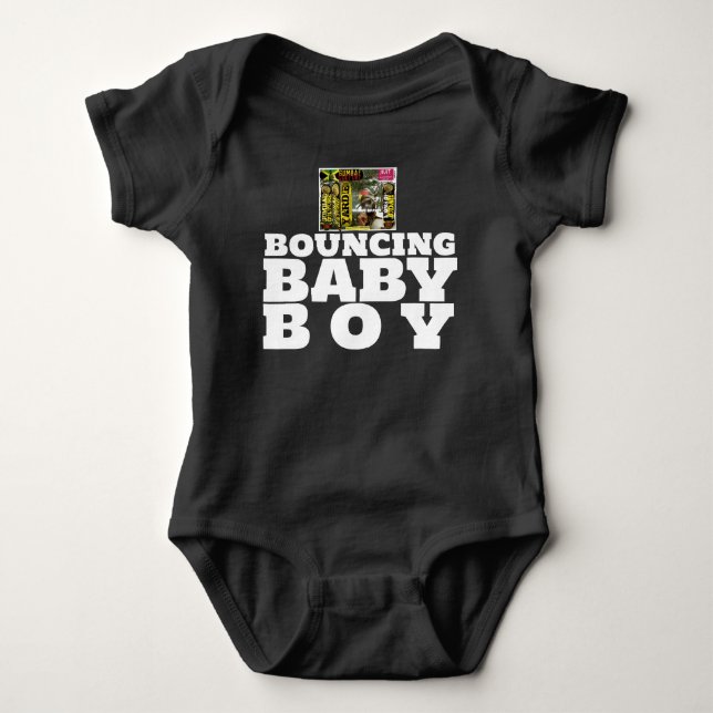 Body Para Bebé BOUNCING BABY BOY T-Shirt (Anverso)