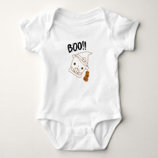 Body Para Bebé Bóveda de calabaza Bebé Bodysuit - Fantasma Cute y