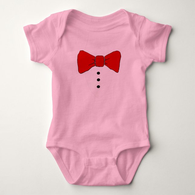 Body Para Bebé Bow Bow Tie Shirt (Anverso)