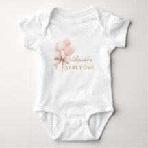 Bow rosado y globos primer cumpleaños Chica