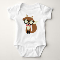 Bow Tie y Glasses Hipster Brown Fox