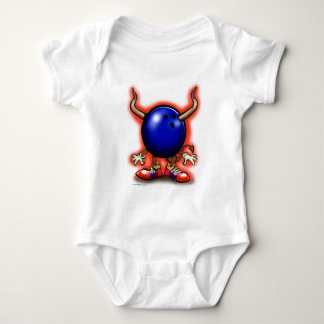Body Para Bebé Bowling Demon (Anverso)