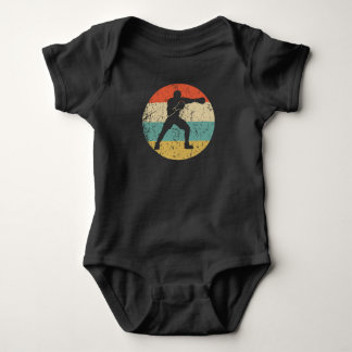 Body Para Bebé Boxeador Punch Boxing Silhouette Retro Sports