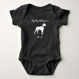 Body Para Bebé Boxer Dog Baby Shower Puppy Grey