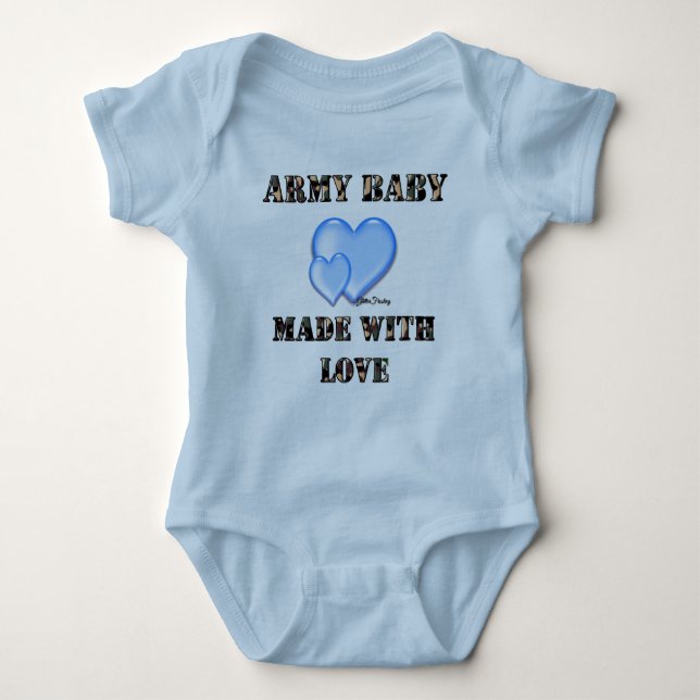 Body Para Bebé Boy Army Baby Made with Love de Dani (Anverso)