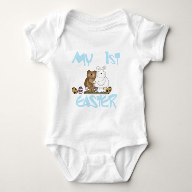 Body Para Bebé Boy Bunny My First Easter Tshirts and Gifts (Anverso)