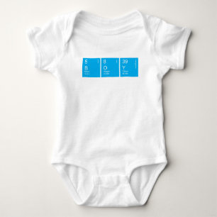 Body Para Bebé BOY de tabla periódica azul