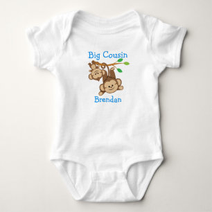 Body Para Bebé Boy Monkeys Personalizados Gran Primo