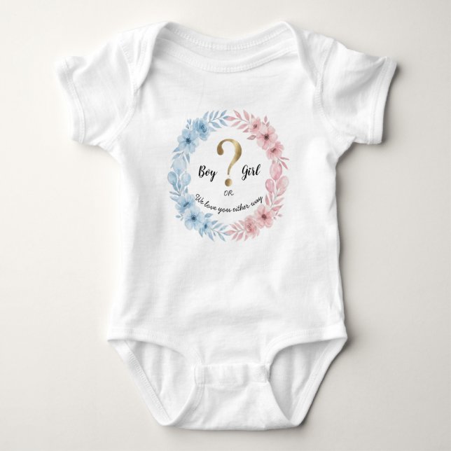 Body Para Bebé Boy or Girl? – Gender Reveal Baby Bodysuit  (Anverso)