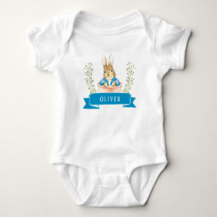Body Para Bebé Boy Peter Rabbit Blue Personalizado Baby Bodysuit