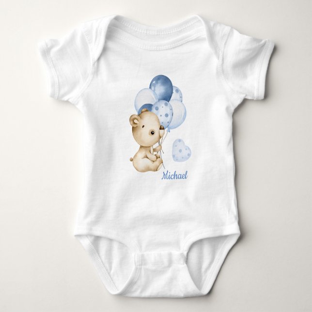 Body Para Bebé Boy Teddy Bear Baby Bear Baby Bodysuit (Anverso)