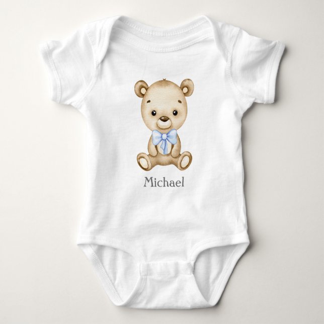 Body Para Bebé Boy Teddy Bear Baby Bear Baby Bodysuit (Anverso)