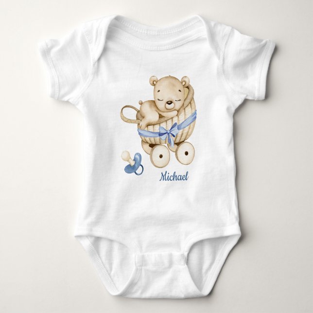 Body Para Bebé Boy Teddy Bear Baby Bear Baby Bodysuit (Anverso)