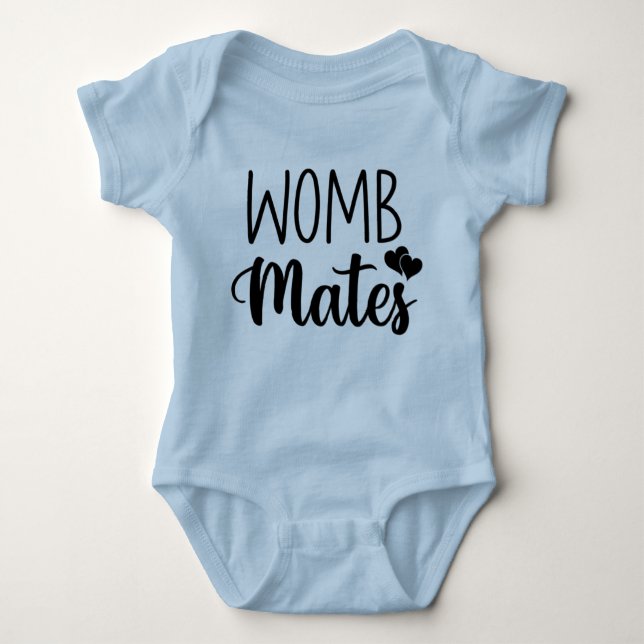 Body Para Bebé BOY - Womb Mates Bodysuit Black Font (Anverso)